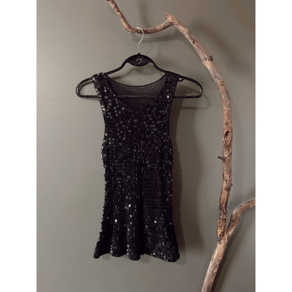Vintage Y2K Knit Sequin Top